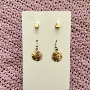 Elegant Gold-Toned Earrings Set